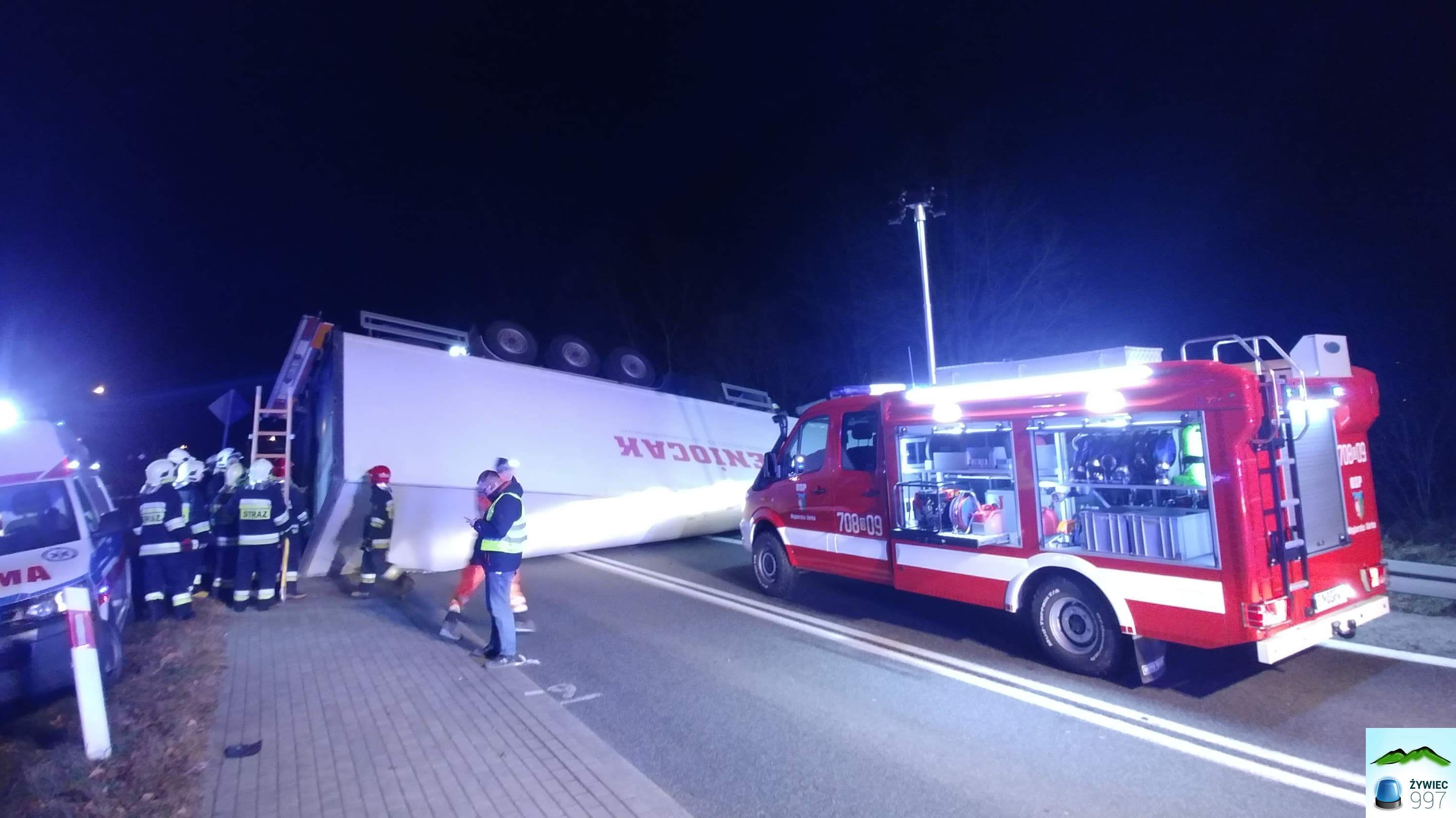 Wypadek ciągnika w Węgierskiej Górce